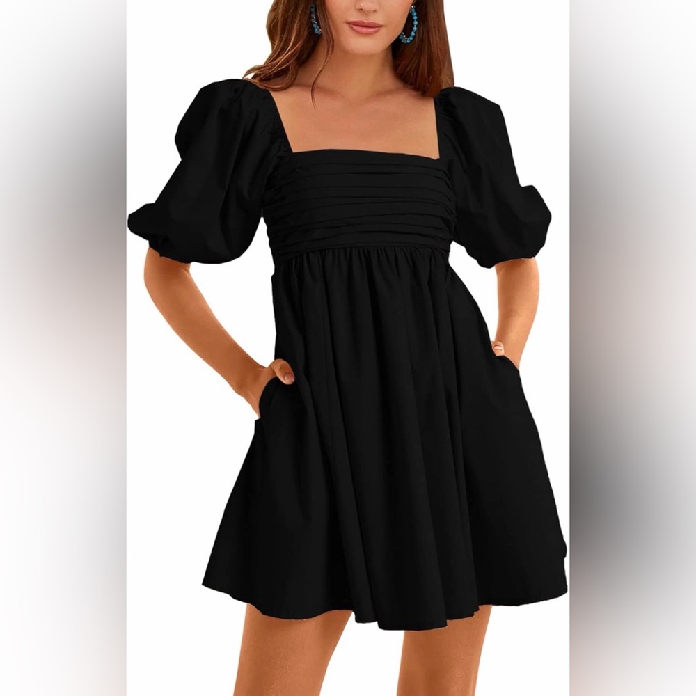 Square Neck Mini Dress - Picture 4 of 8